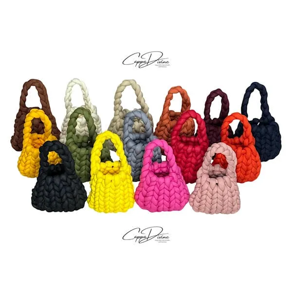 Hand Knitted Marshmallow Bag