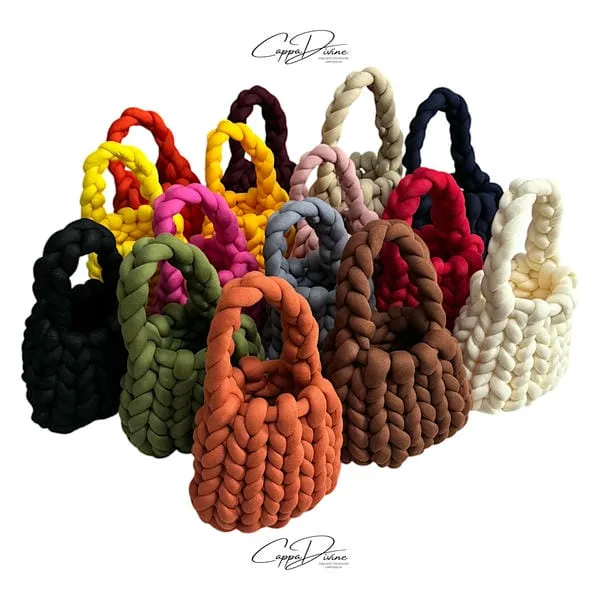Hand Knitted Marshmallow Bag