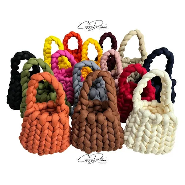Hand Knitted Marshmallow Bag