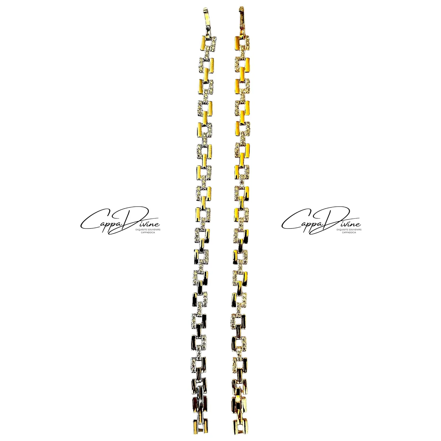 Steel Bracelet - Cord Design with Crystal Engravings