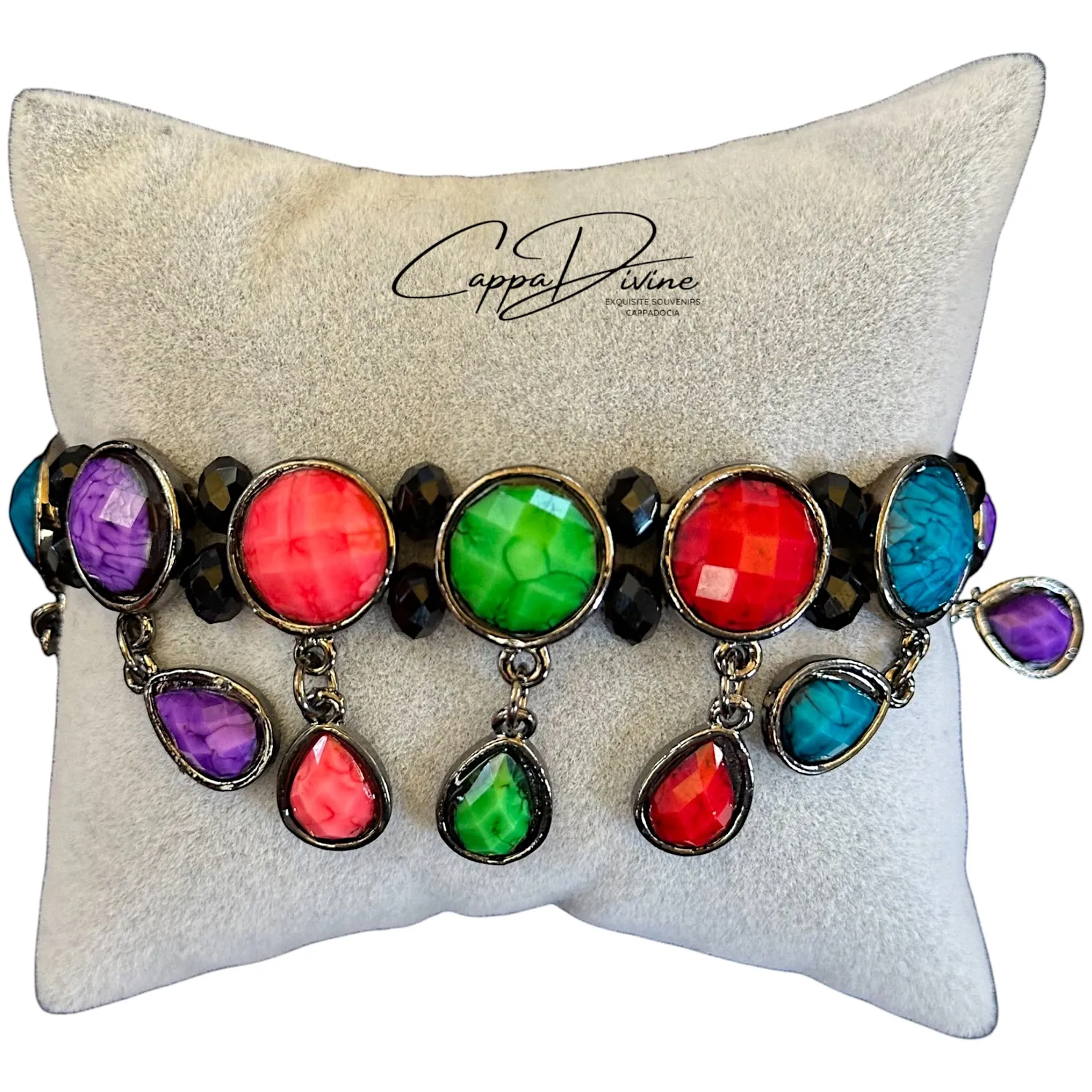 Colorful Steel Droplet Bracelet