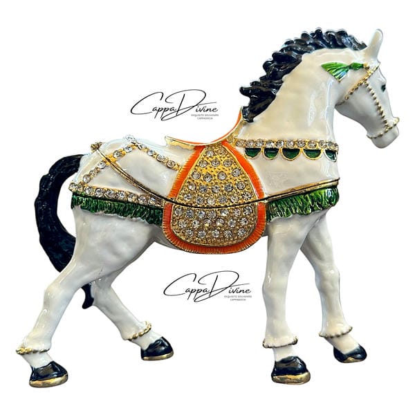 Decorative Piece – Horse on 4 Legs with Crystal Stones