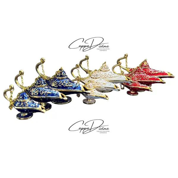 Decorative Piece – 3 Piece Aladdin Lamp with Crystal Stones
