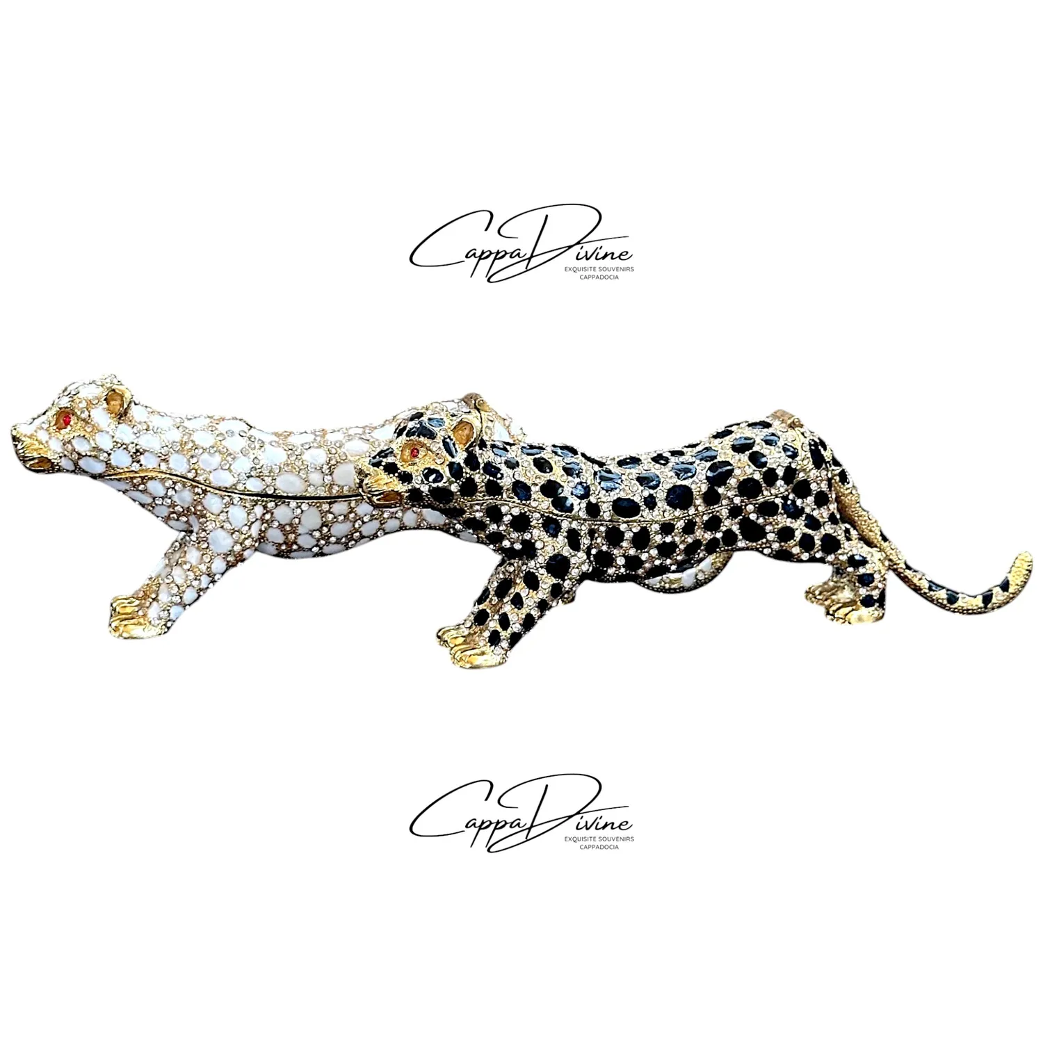 Decorative Piece – Leopard with Crystal Stones