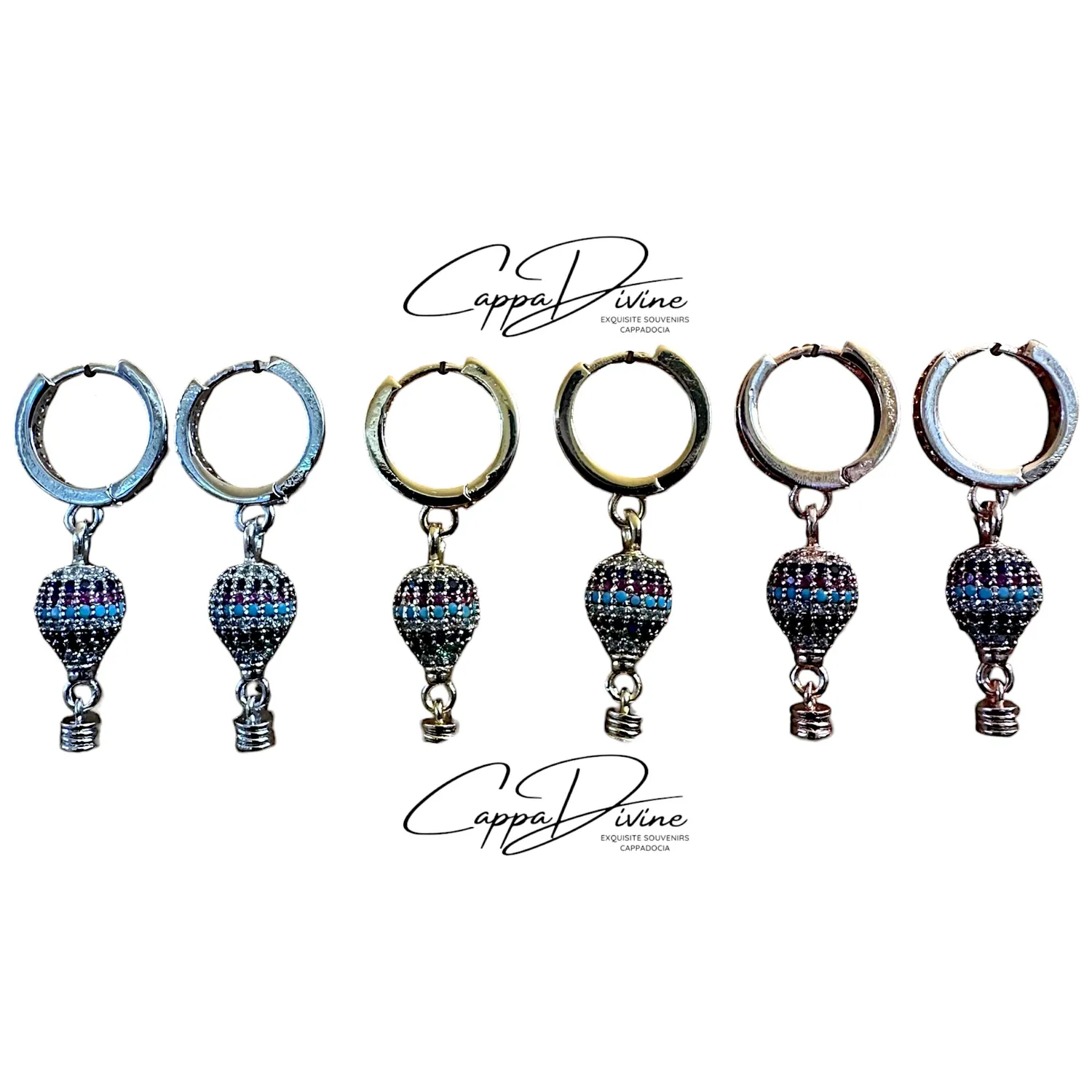 Steel Balloon Earring – Floating Charm