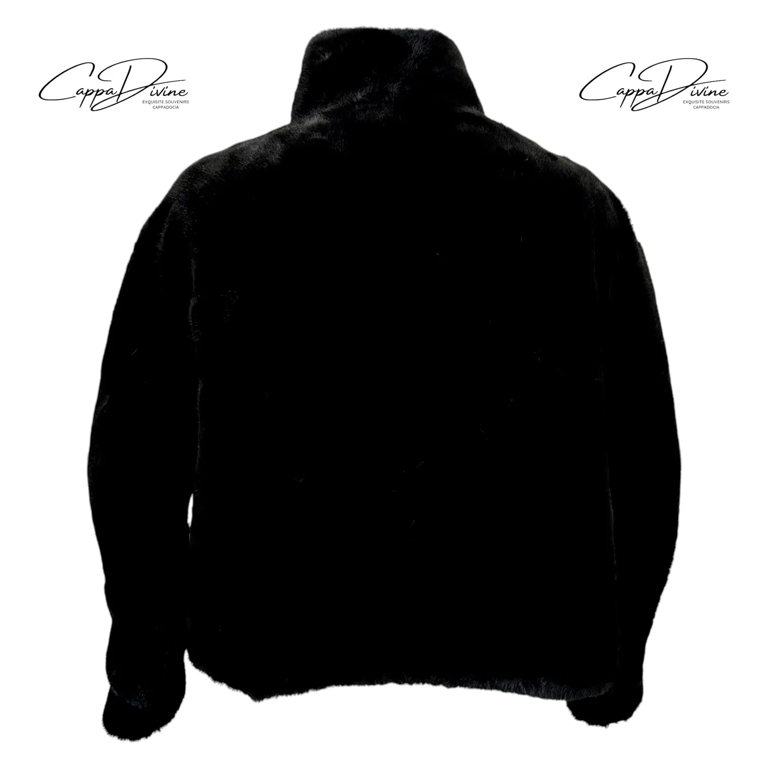 Angora Fur Coat – Short, Plain & Full Zipper 3