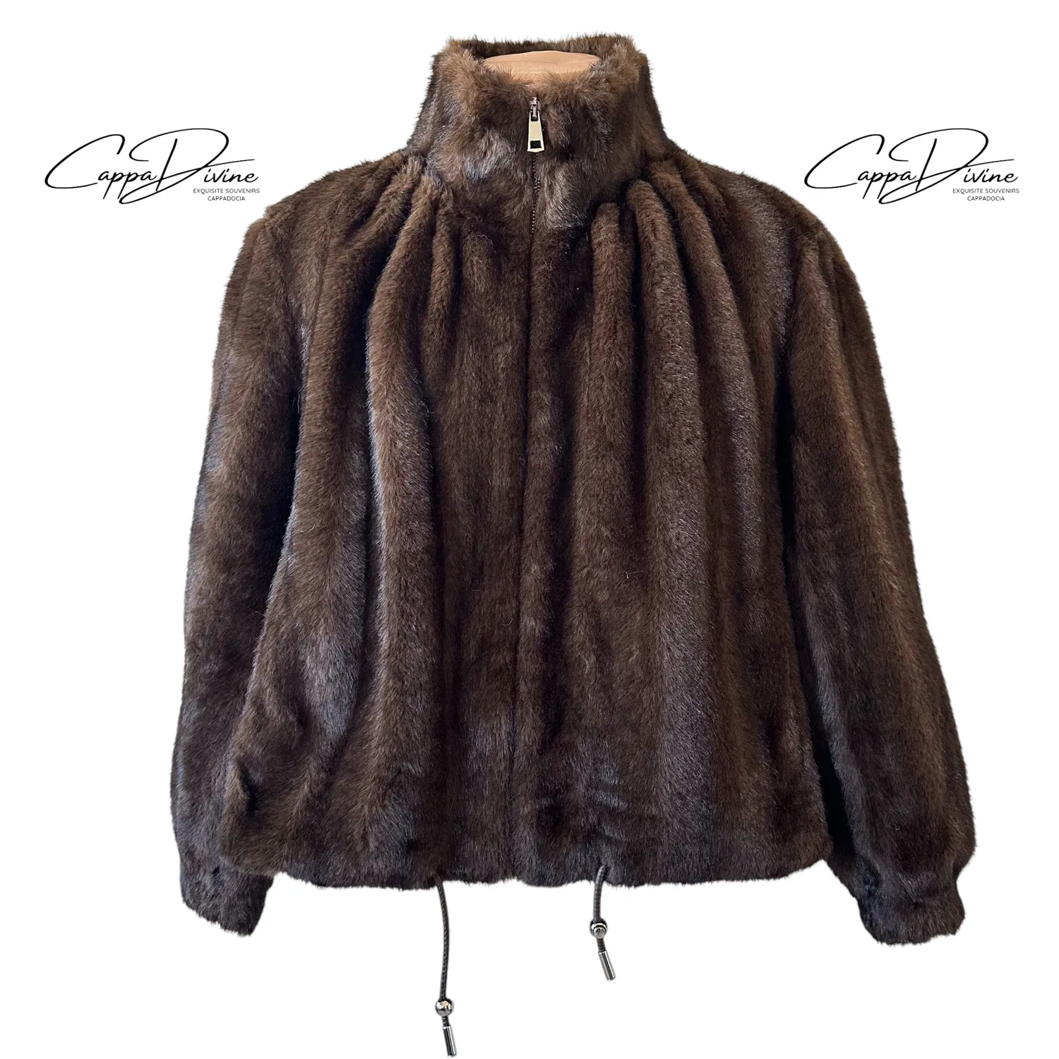 Short Mink Fur Coat – Low Neck & Vintage Design