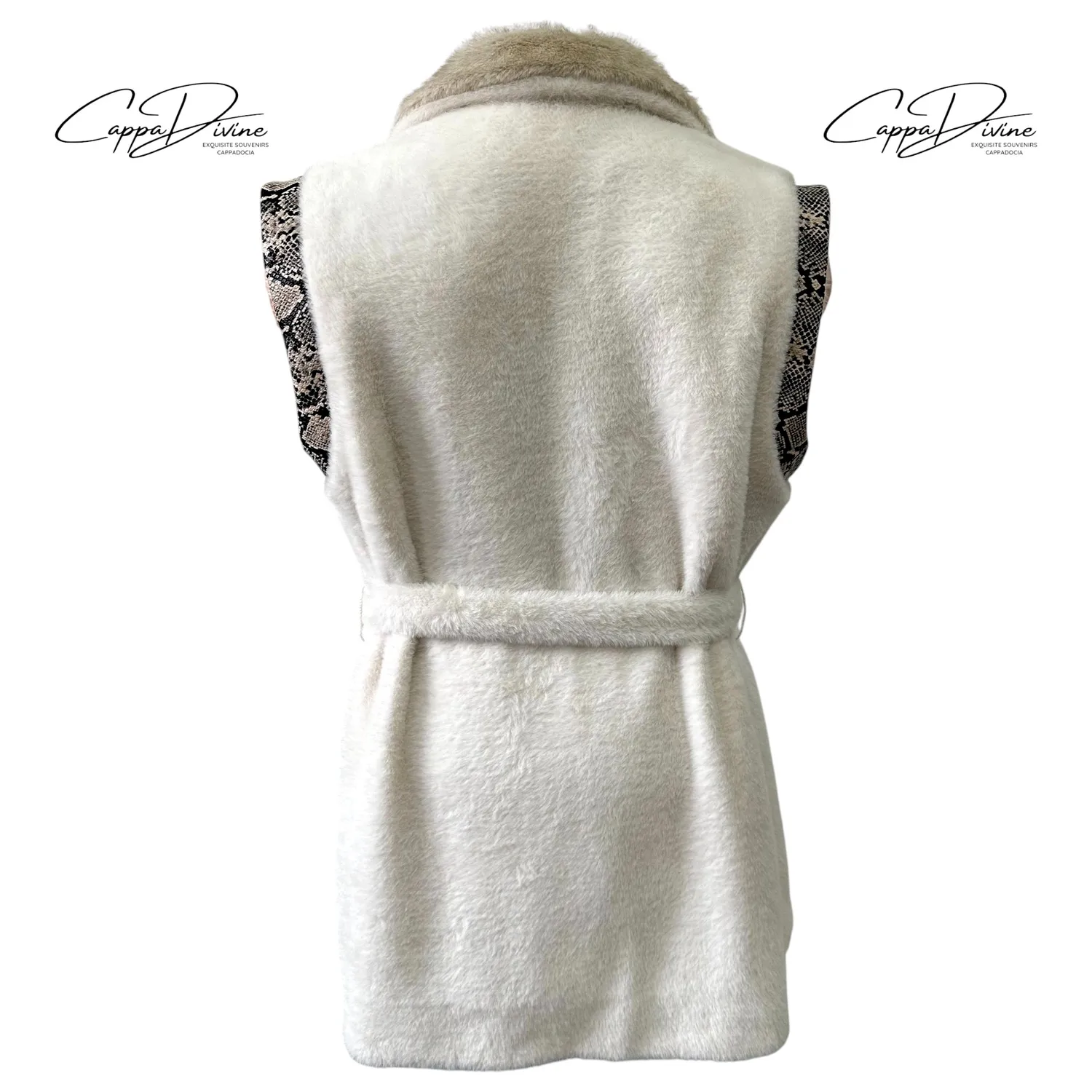 Fur Vest – Lamb & Snake Skin Detail