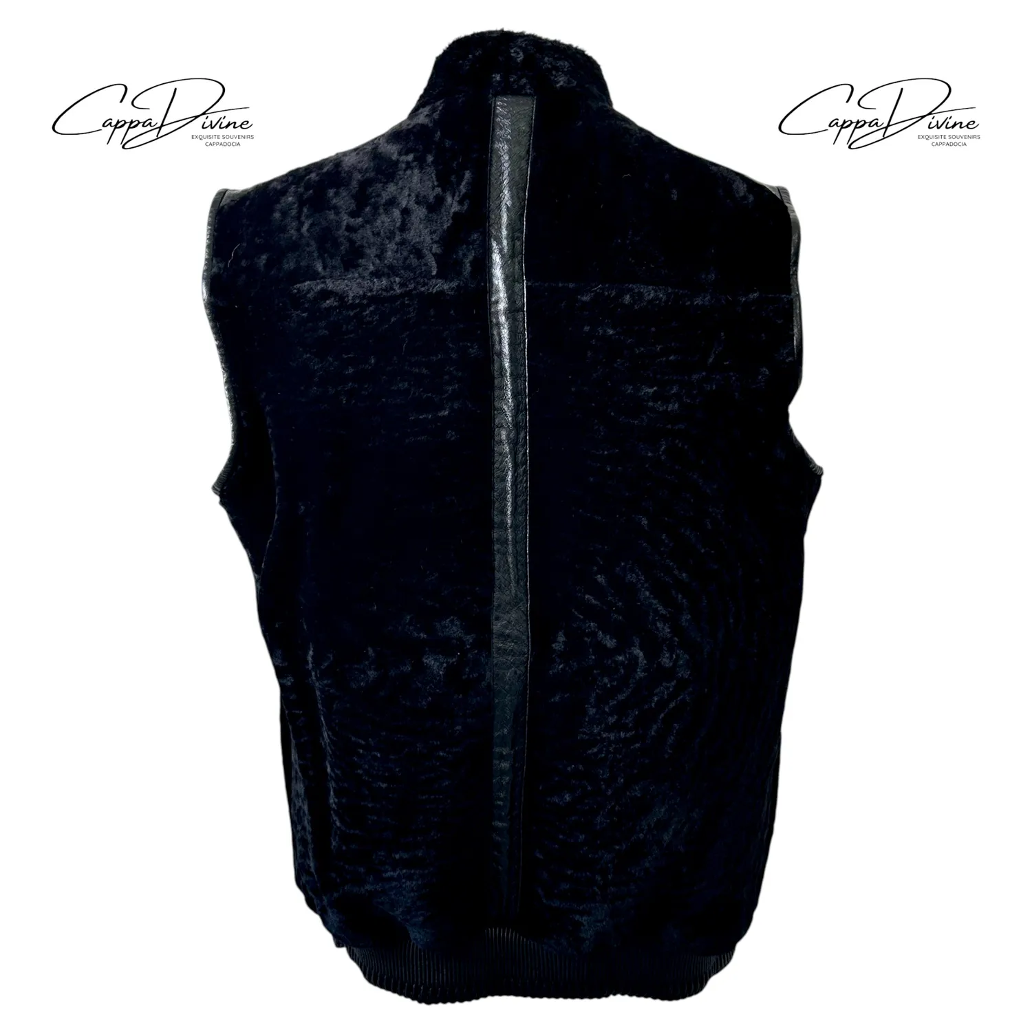 Leather Fur Vest – Leather Detailed & Zippered