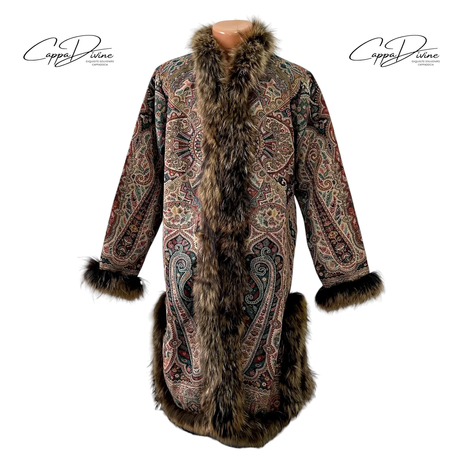 Ethnic Fur Kaftan – No Button & Fur Design