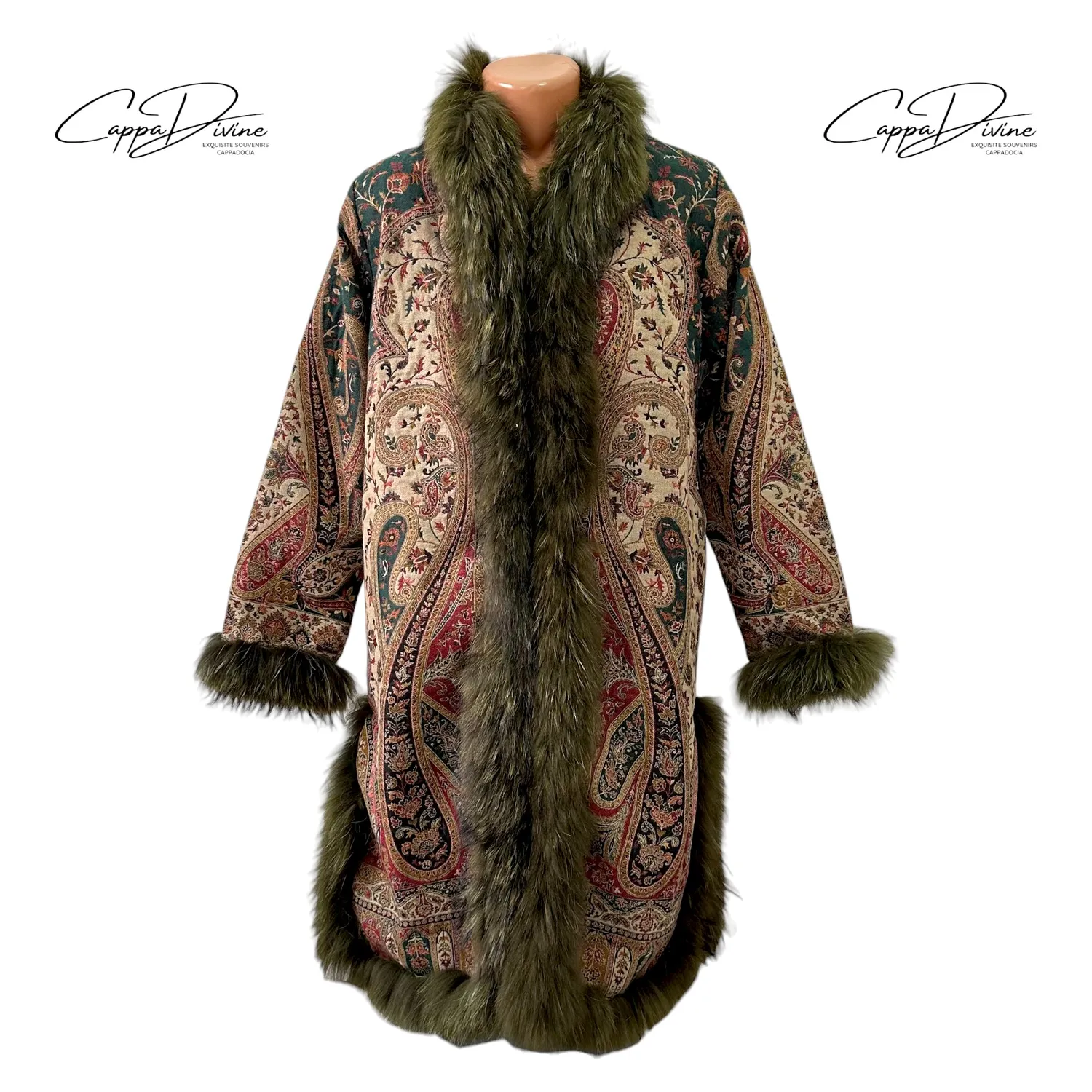 Ethnic Fur Kaftan – No Button & Fur Design