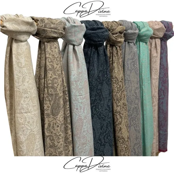 Cashmere Pashmina Scarf - Rectangular & Paisley Pattern