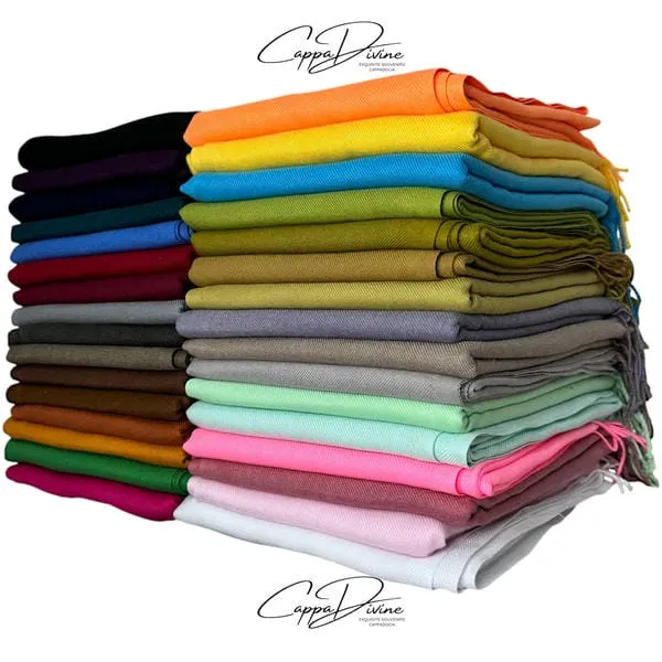 Cashmere Pashmina Scarf - Rectangular & Plain Color