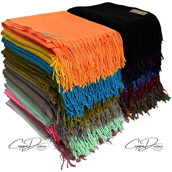 Cashmere Pashmina Scarf - Rectangular & Plain Color