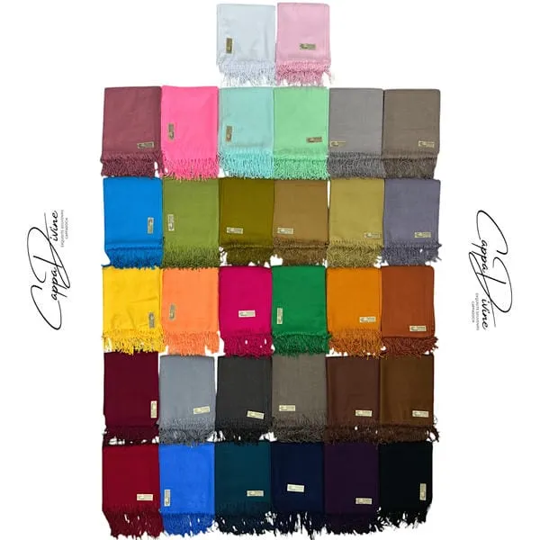 Cashmere Pashmina Scarf - Rectangular & Plain Color